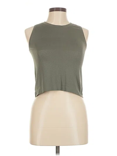 Pre-owned Lululemon Athletica Tank Top Green Halter Neckline Tops