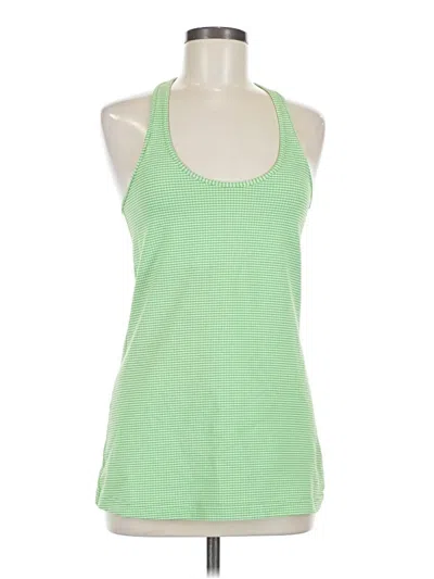 Pre-owned Lululemon Athletica Tank Top Green Halter Neckline Tops