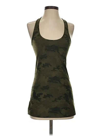 Pre-owned Lululemon Athletica Tank Top Green Halter Neckline Tops