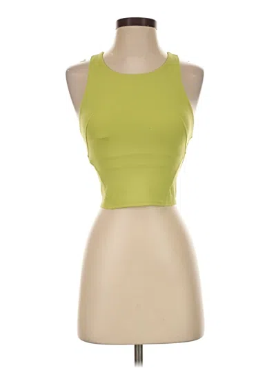 Pre-owned Lululemon Athletica Tank Top Green Halter Neckline Tops