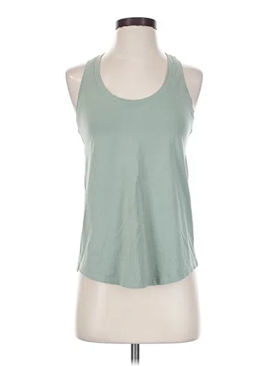 Pre-owned Lululemon Athletica Tank Top Green Halter Neckline Tops