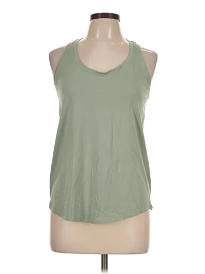 Pre-owned Lululemon Athletica Tank Top Green Halter Neckline Tops