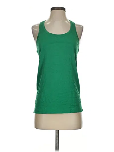 Pre-owned Lululemon Athletica Tank Top Green Halter Neckline Tops