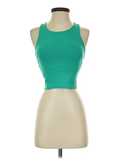 Pre-owned Lululemon Athletica Tank Top Green Halter Neckline Tops