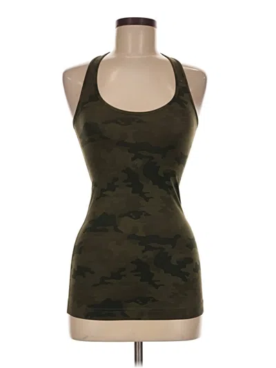 Pre-owned Lululemon Athletica Tank Top Green Halter Neckline Tops