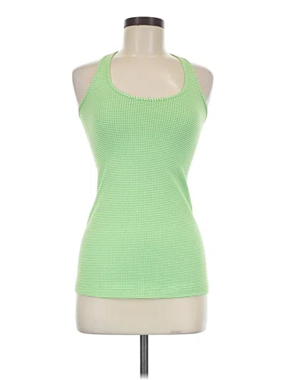 Pre-owned Lululemon Athletica Tank Top Green Halter Neckline Tops