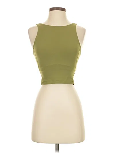 Pre-owned Lululemon Athletica Tank Top Green Strapless Neckline Tops