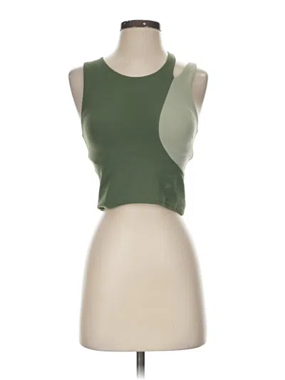 Pre-owned Lululemon Athletica Tank Top Green Strapless Neckline Tops