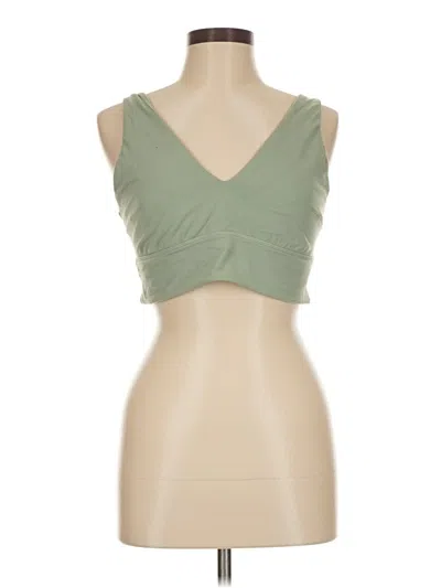 Pre-owned Lululemon Athletica Tank Top Green Strapless Neckline Tops