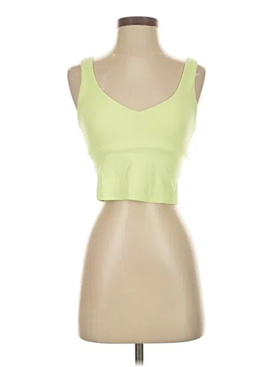 Pre-owned Lululemon Athletica Tank Top Green Strapless Neckline Tops