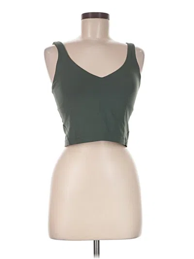 Pre-owned Lululemon Athletica Tank Top Green Strapless Neckline Tops