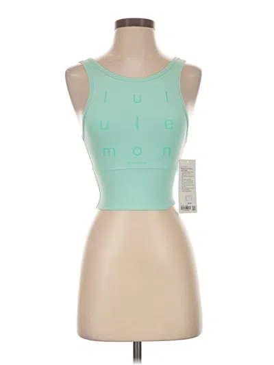 Pre-owned Lululemon Athletica Tank Top Green Strapless Neckline Tops