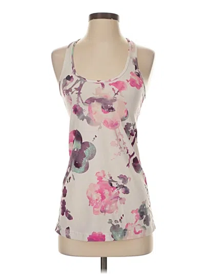 Pre-owned Lululemon Athletica Tank Top Ivory Halter Neckline Tops