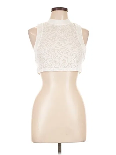 Pre-owned Lululemon Athletica Tank Top Ivory Halter Neckline Tops