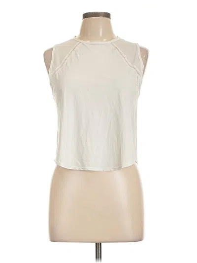 Pre-owned Lululemon Athletica Tank Top Ivory Halter Neckline Tops