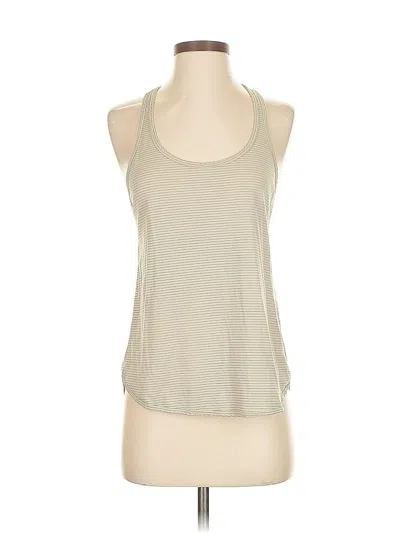 Pre-owned Lululemon Athletica Tank Top Ivory Halter Neckline Tops In White