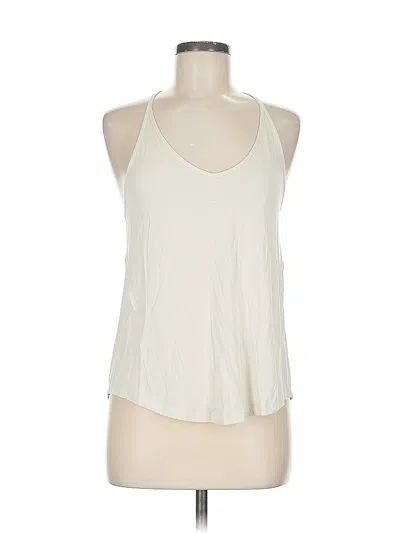 Pre-owned Lululemon Athletica Tank Top Ivory Halter Neckline Tops In White