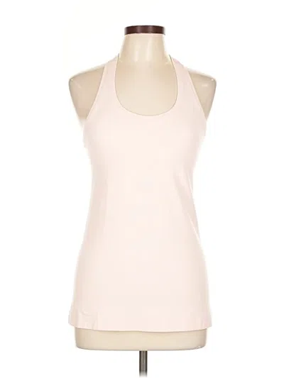 Pre-owned Lululemon Athletica Tank Top Ivory Halter Neckline Tops In White