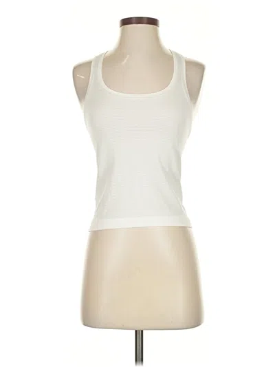 Pre-owned Lululemon Athletica Tank Top Ivory Halter Neckline Tops In White