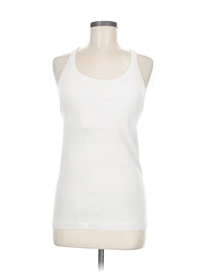 Pre-owned Lululemon Athletica Tank Top Ivory Halter Neckline Tops In White