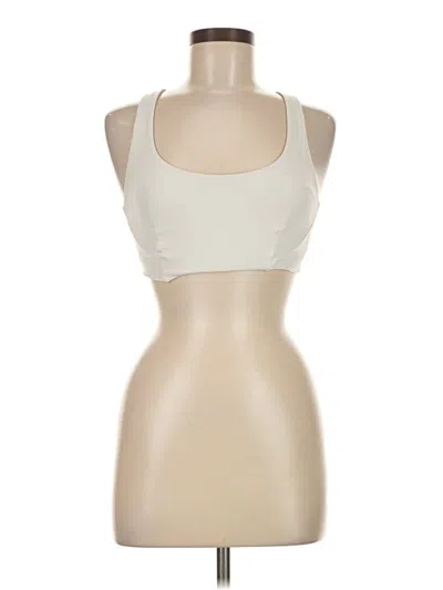 Pre-owned Lululemon Athletica Tank Top Ivory Halter Neckline Tops In White