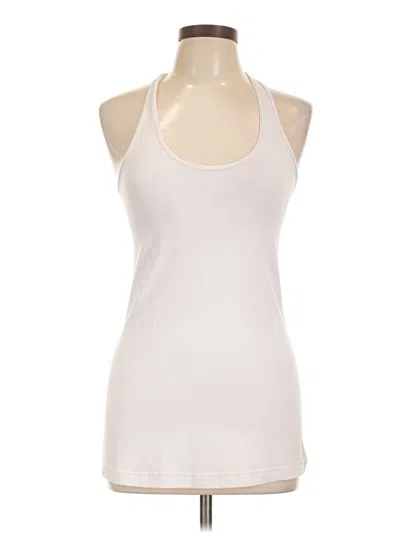 Pre-owned Lululemon Athletica Tank Top Ivory Halter Neckline Tops In White