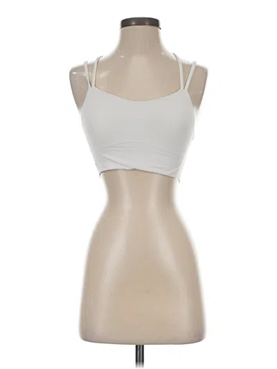 Pre-owned Lululemon Athletica Tank Top Ivory Halter Neckline Tops In White