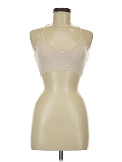 Pre-owned Lululemon Athletica Tank Top Ivory Halter Neckline Tops In White