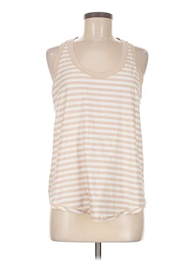 Pre-owned Lululemon Athletica Tank Top Ivory Halter Neckline Tops In White