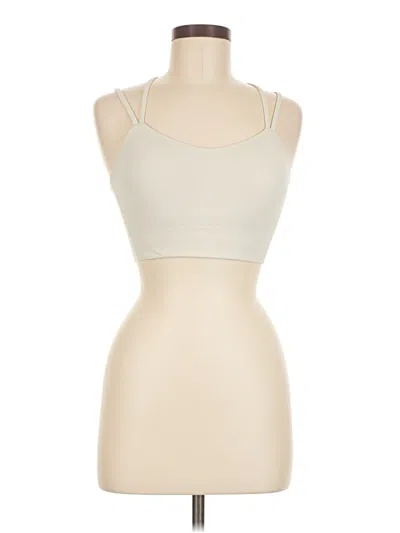 Pre-owned Lululemon Athletica Tank Top Ivory Halter Neckline Tops In White