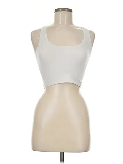 Pre-owned Lululemon Athletica Tank Top Ivory Halter Neckline Tops In White