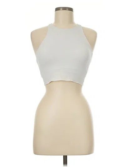 Pre-owned Lululemon Athletica Tank Top Ivory Halter Neckline Tops In White