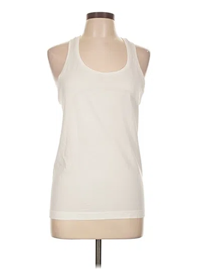 Pre-owned Lululemon Athletica Tank Top Ivory Halter Neckline Tops In White