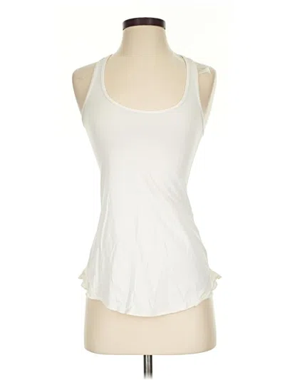 Pre-owned Lululemon Athletica Tank Top Ivory Halter Neckline Tops In White