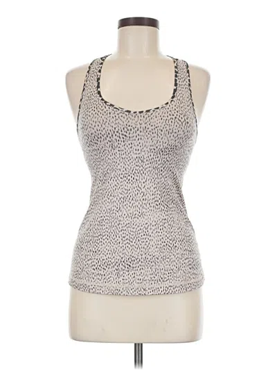 Pre-owned Lululemon Athletica Tank Top Ivory Halter Neckline Tops In White