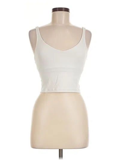Pre-owned Lululemon Athletica Tank Top Ivory Strapless Neckline Tops