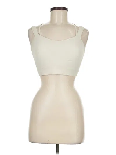 Pre-owned Lululemon Athletica Tank Top Ivory Strapless Neckline Tops In White