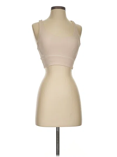 Pre-owned Lululemon Athletica Tank Top Ivory Strapless Neckline Tops In White