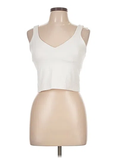 Pre-owned Lululemon Athletica Tank Top Ivory Strapless Neckline Tops In White
