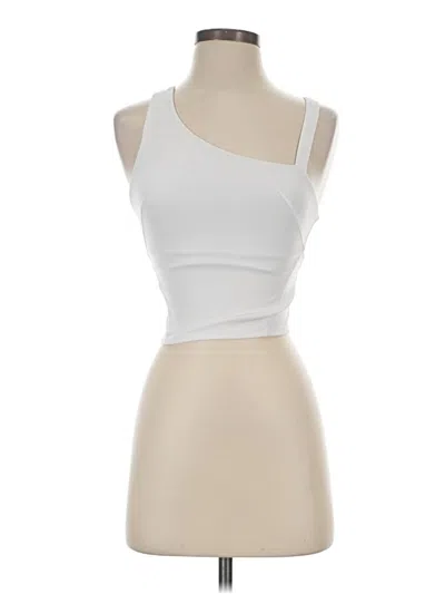 Pre-owned Lululemon Athletica Tank Top Ivory Strapless Neckline Tops In White