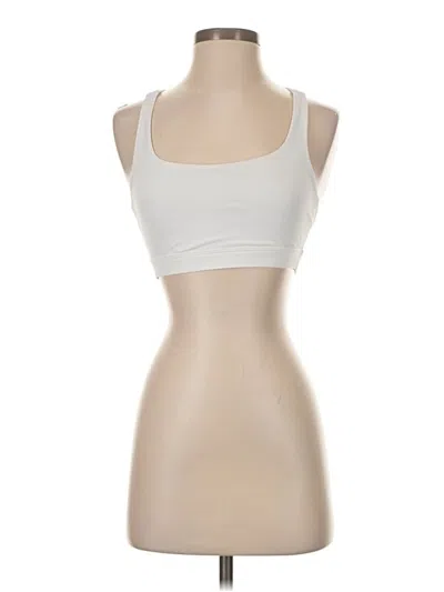 Pre-owned Lululemon Athletica Tank Top Ivory Strapless Neckline Tops In White