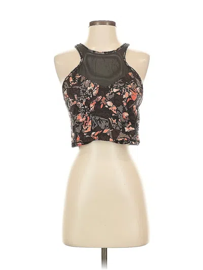 Pre-owned Lululemon Athletica Tank Top Orange Halter Neckline Tops