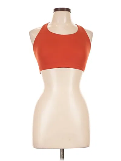 Pre-owned Lululemon Athletica Tank Top Orange Halter Neckline Tops
