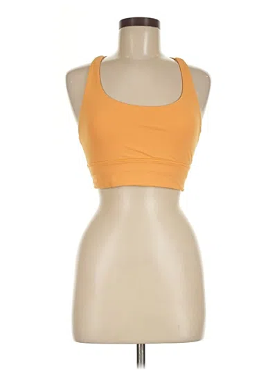 Pre-owned Lululemon Athletica Tank Top Orange Halter Neckline Tops