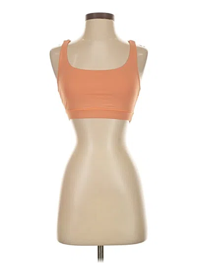 Pre-owned Lululemon Athletica Tank Top Orange Strapless Neckline Tops