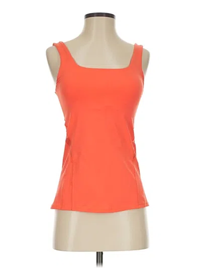 Pre-owned Lululemon Athletica Tank Top Orange Strapless Neckline Tops