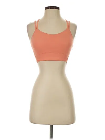 Pre-owned Lululemon Athletica Tank Top Orange Strapless Neckline Tops