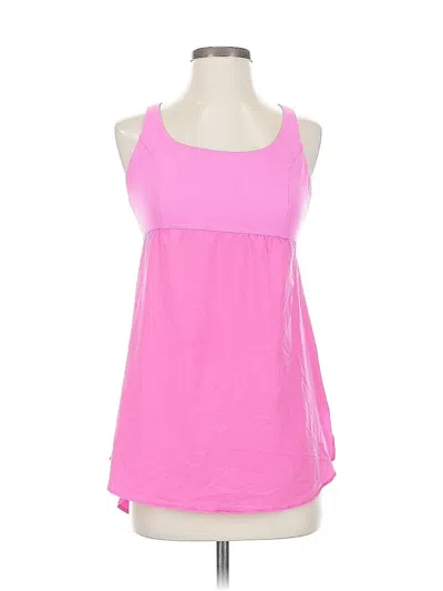 Pre-owned Lululemon Athletica Tank Top Pink Halter Neckline Tops