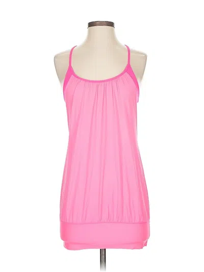 Pre-owned Lululemon Athletica Tank Top Pink Halter Neckline Tops
