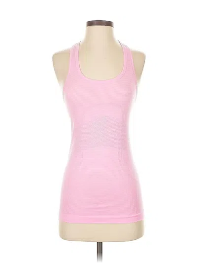 Pre-owned Lululemon Athletica Tank Top Pink Halter Neckline Tops